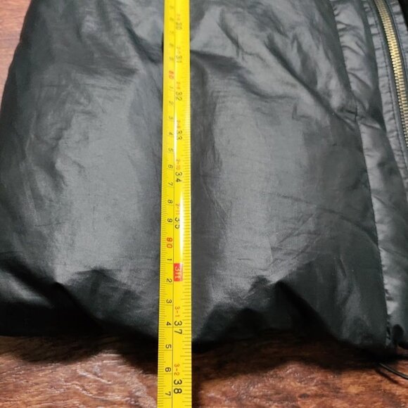 Armani Exchange Black Quilted Zip Closure High Collar Long Puffer Coat Women's M - Picture 11 of 11